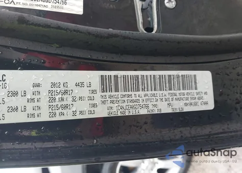 2016 Jeep Compass High Altitude Edition z USA, uszkodzony, nr VIN 1C4NJCEA0GD754766